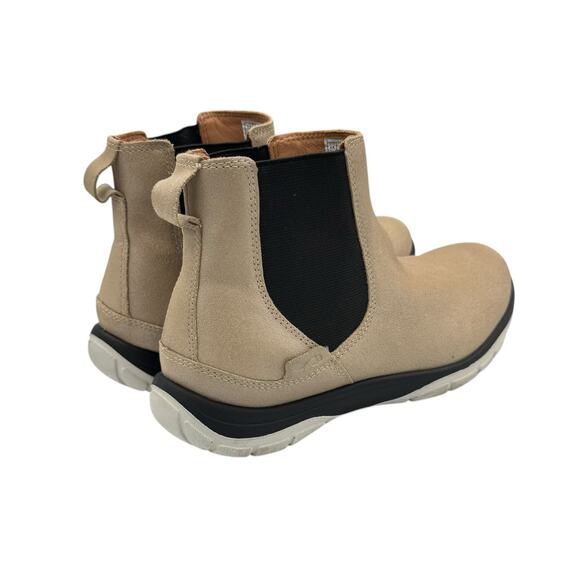 Strive Chelsea Neutral Tan Silver Sheen Pull On Lightweight Comfort Ankle Boots - Picture 4 of 12